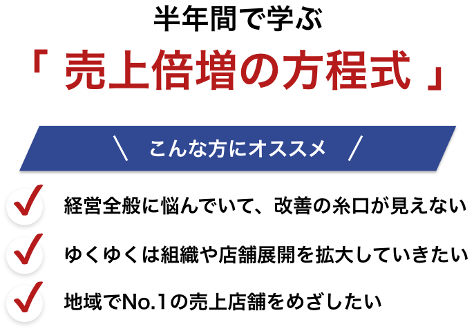 売上倍増の方程式