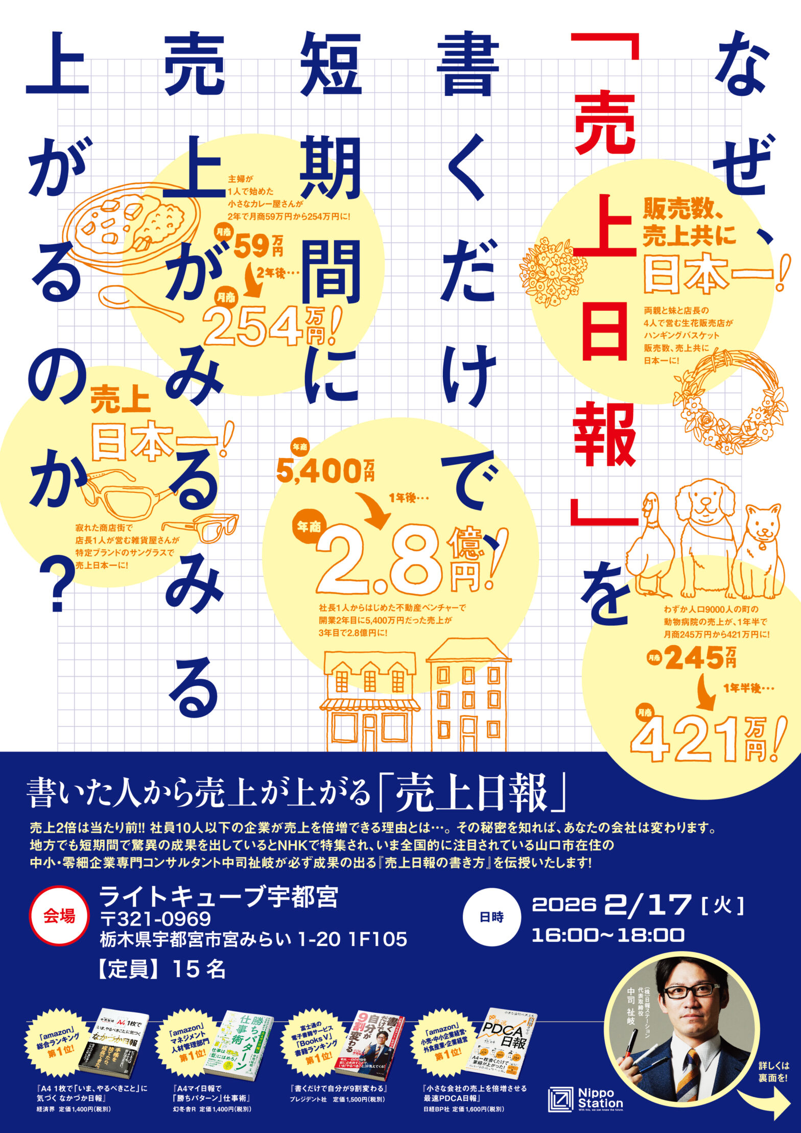 【宇都宮特別開催】2/17（火）『売上日報』セミナー!!